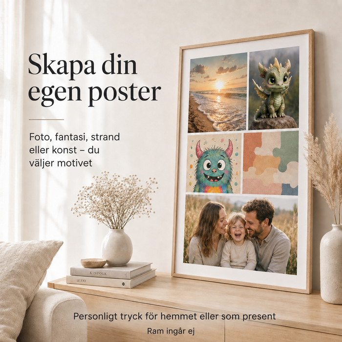 Personlig poster på canvas – med eget foto