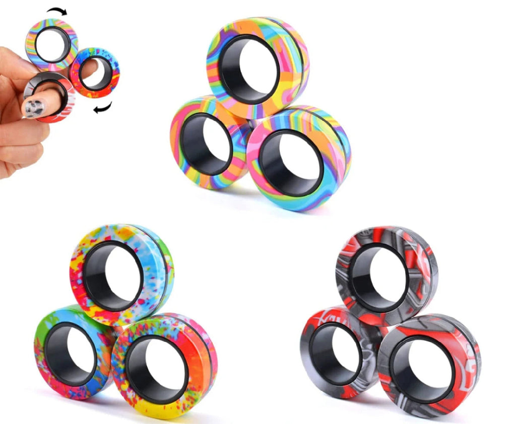 Magnetringar 3-pack – fidget för fingrarna