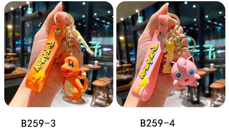Pokémon-nyckelring – sex figurmotiv
