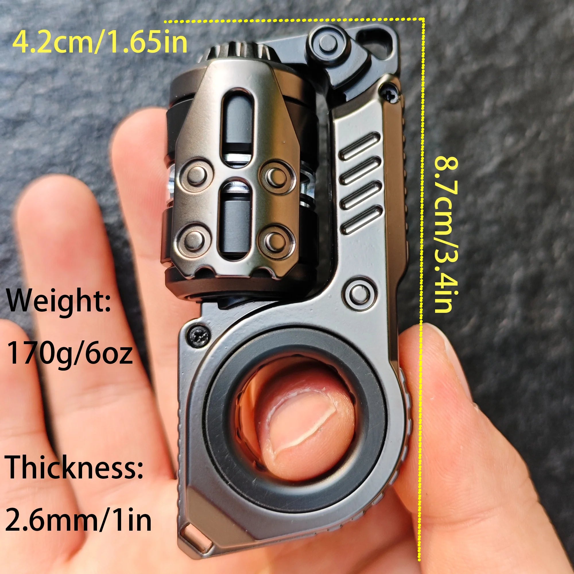 Mekanisk fidgetslider i metall – produktbild 5
