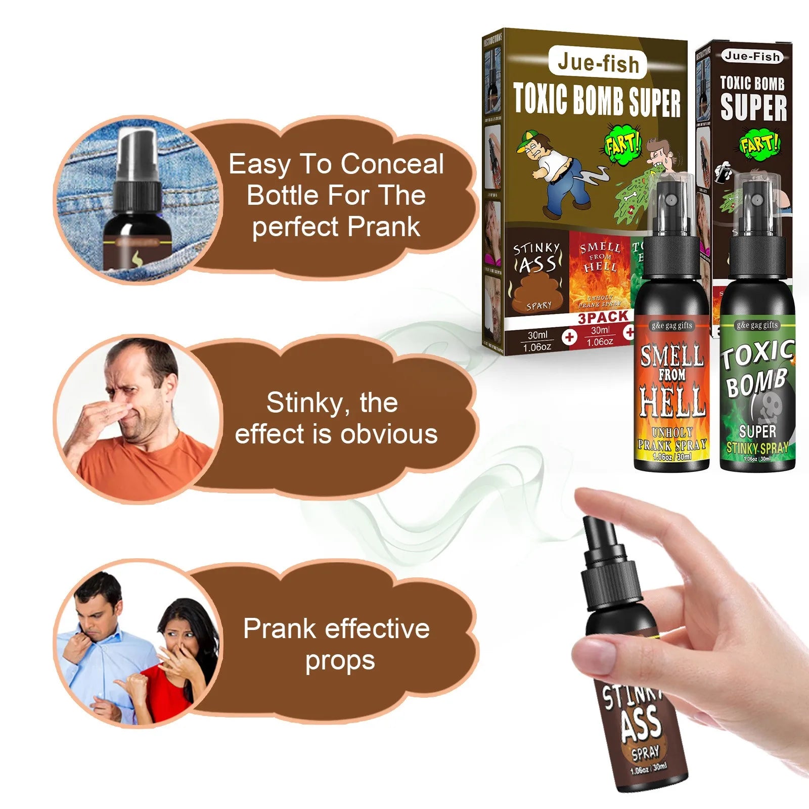 Prankspray 30 ml – vidrigt rolig skämtspray
