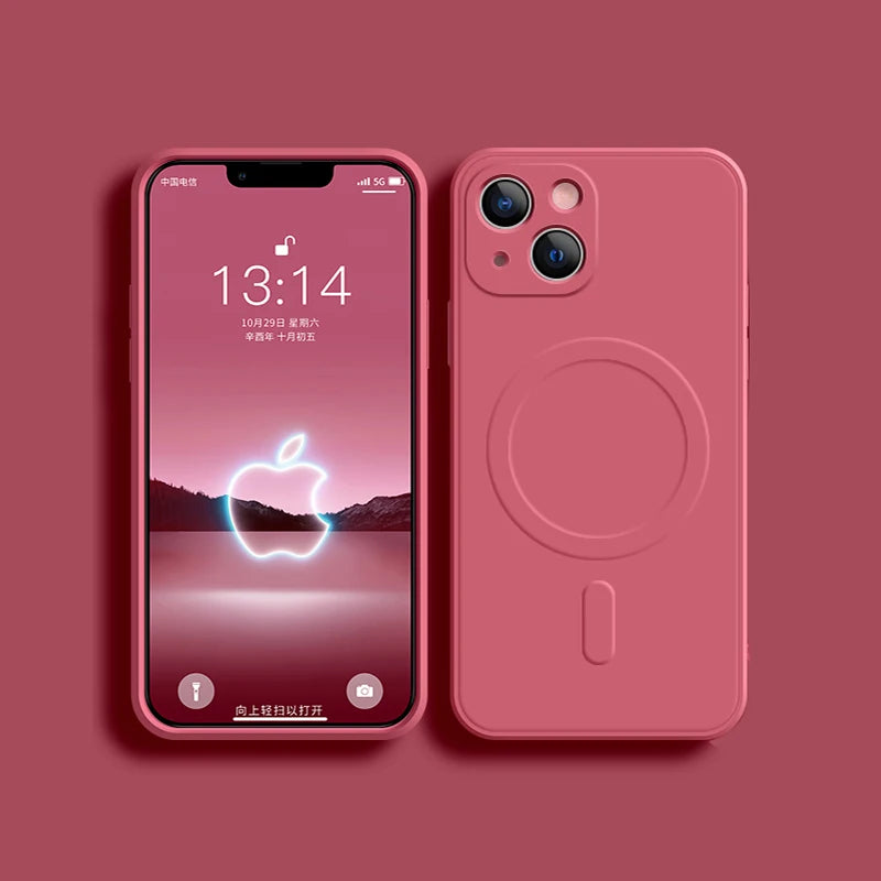 Mobilskal i mjuk silikon med MagSafe – iPhone