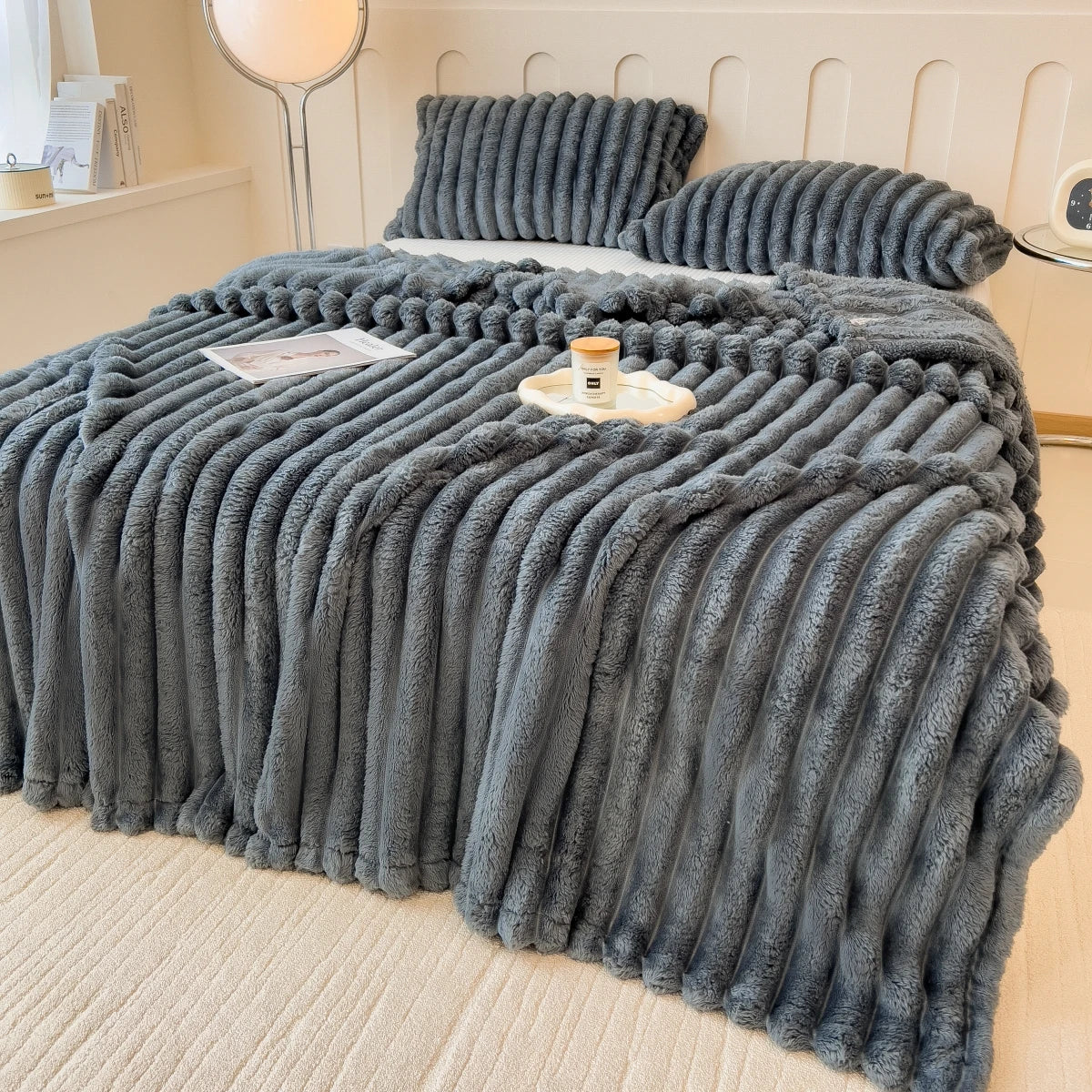 Mysfilt i fleece – räfflad