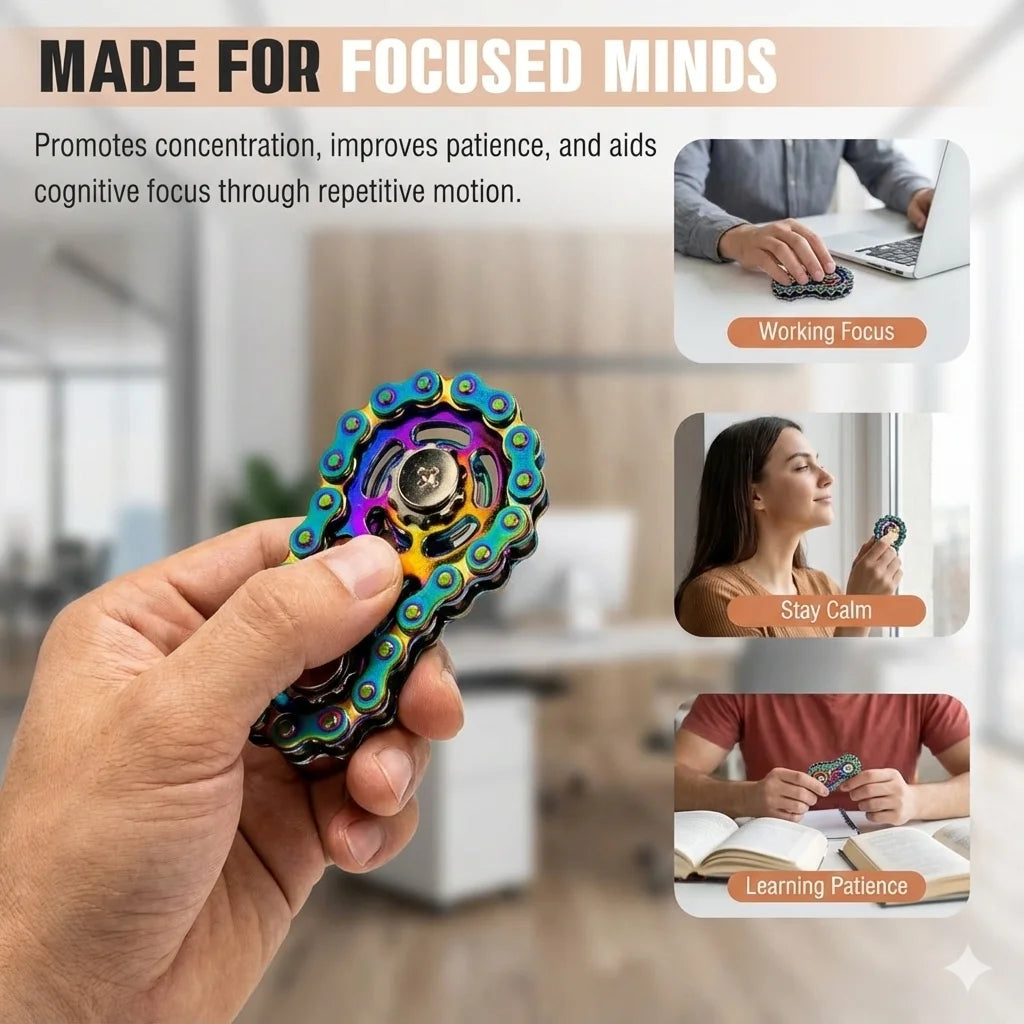 Chain Spinner – metallfidget för fokus