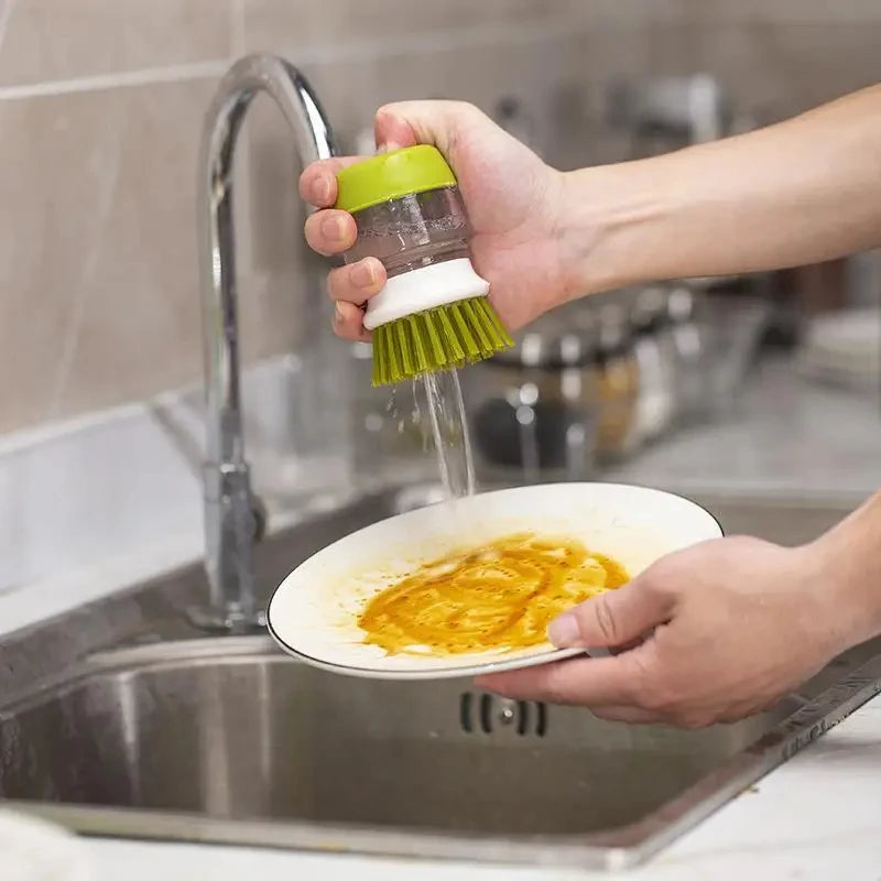 Diskborste med tvålpump och droppställ