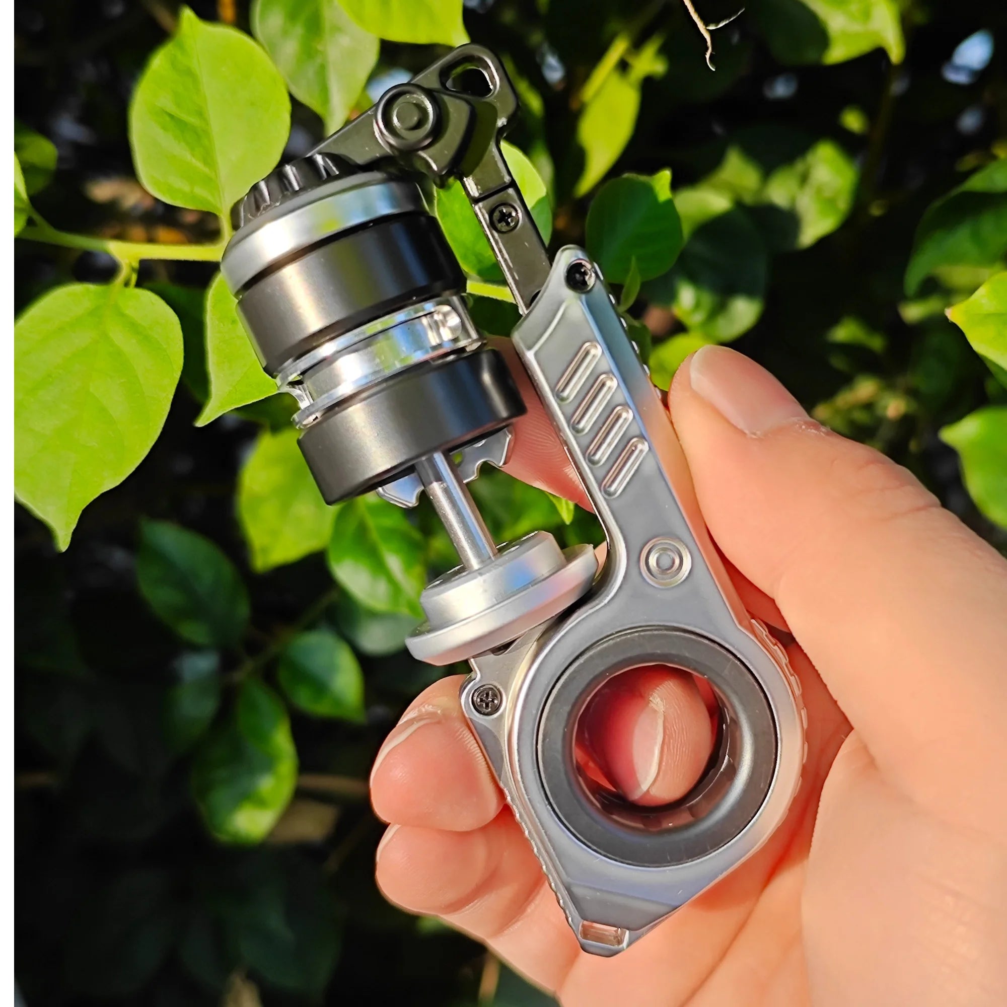 Mekanisk fidgetslider i silver