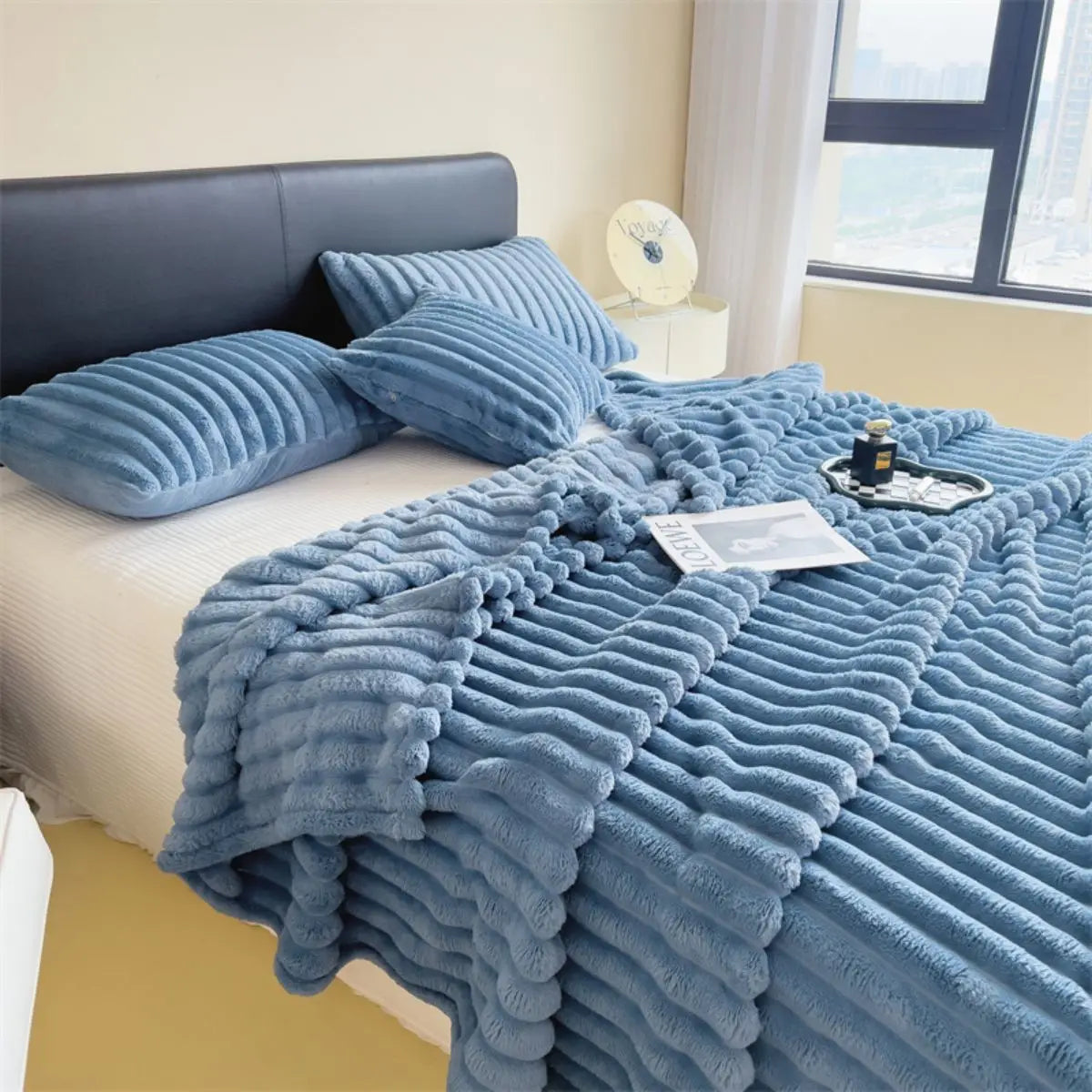 Mysfilt i fleece – räfflad