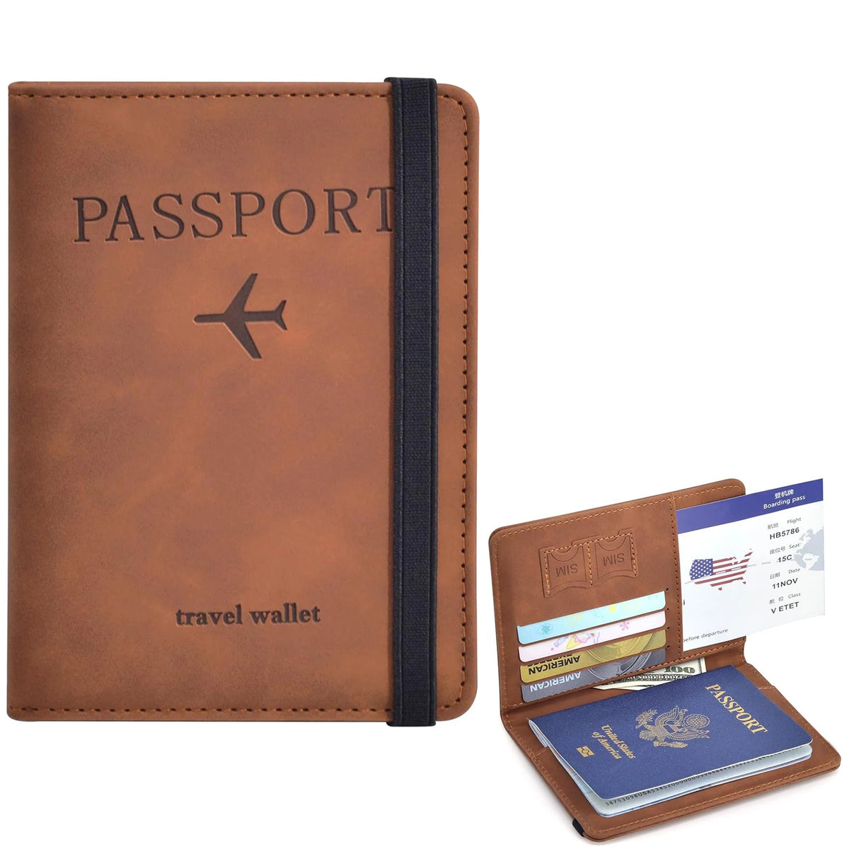 Passfodral med kortfack och RFID-skydd