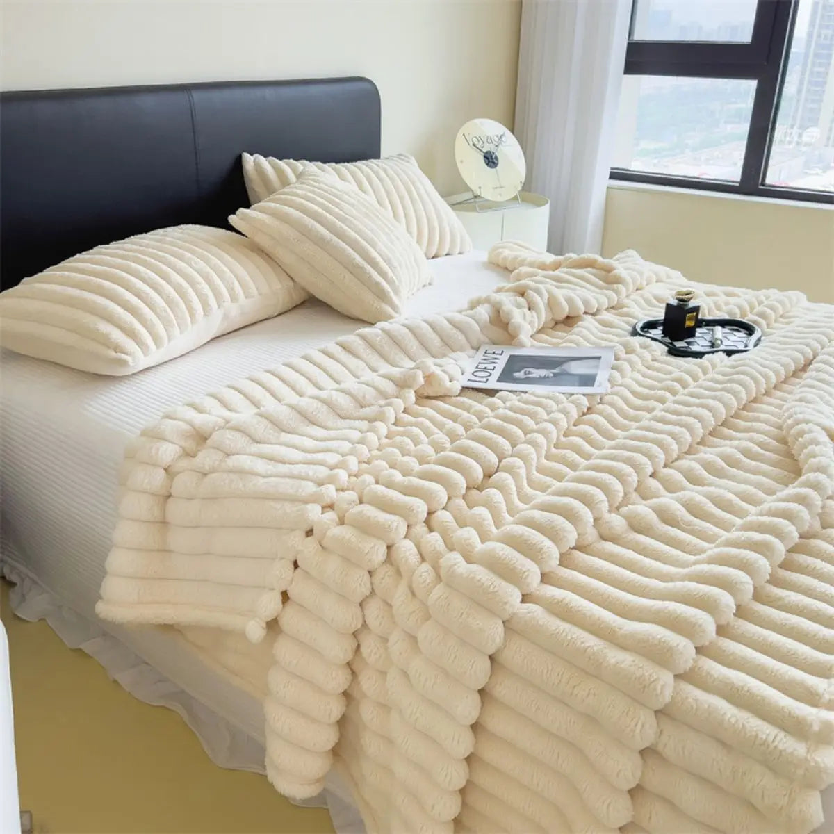 Mysfilt i fleece – räfflad
