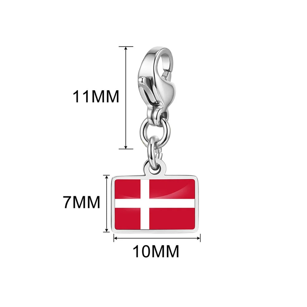 Flaggnyckelring i rostfritt stål