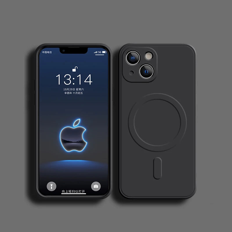 Mobilskal i mjuk silikon med MagSafe – iPhone