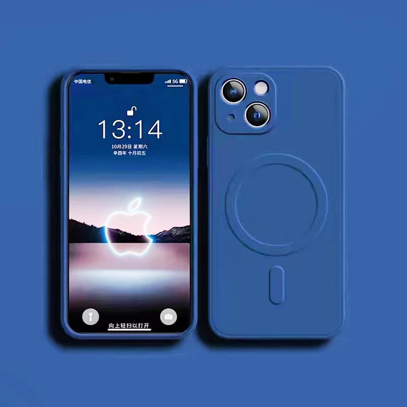Mobilskal i mjuk silikon med MagSafe – iPhone