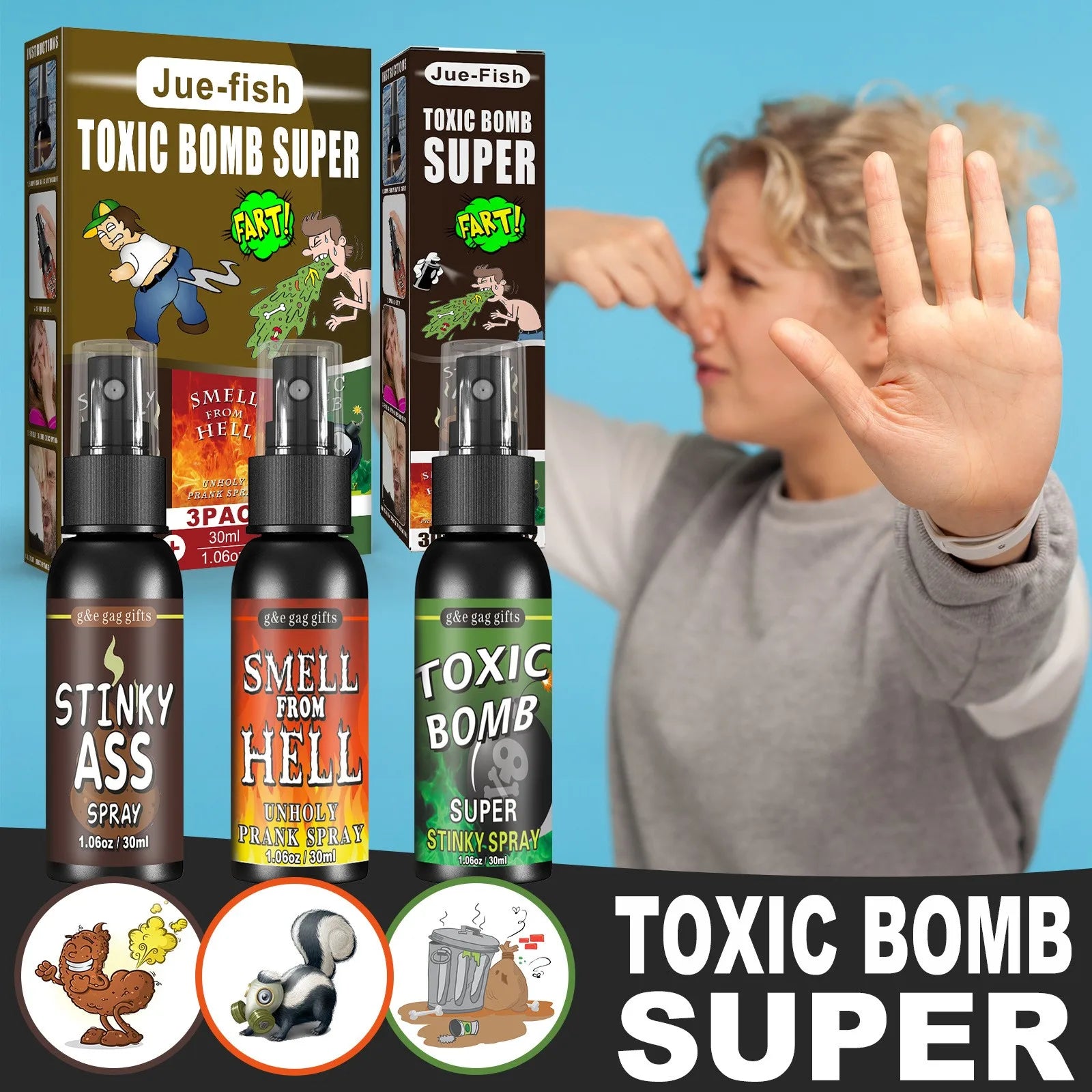 Prankspray 30 ml – vidrigt rolig skämtspray