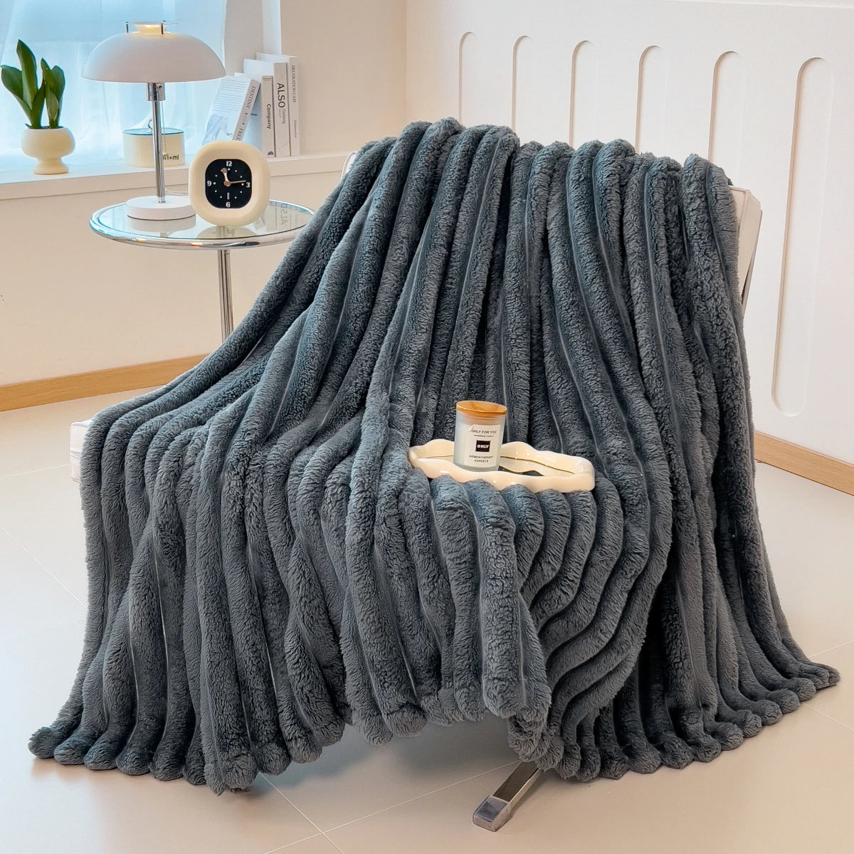 Mysfilt i fleece – räfflad