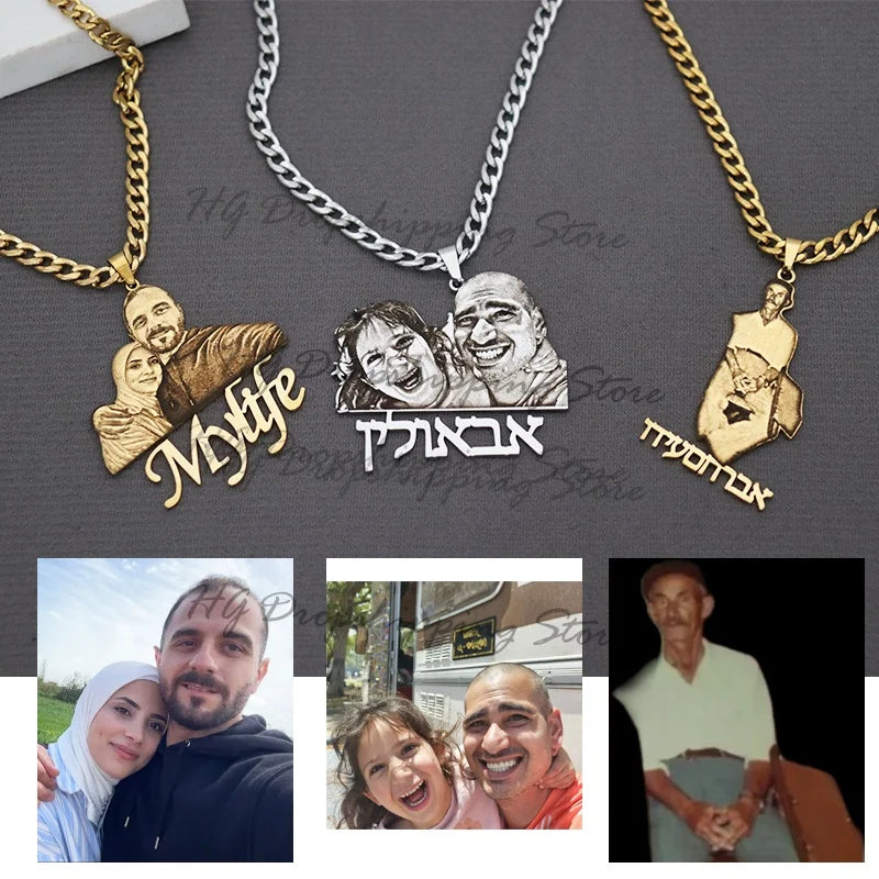 Halsband med bricka – eget foto och namn