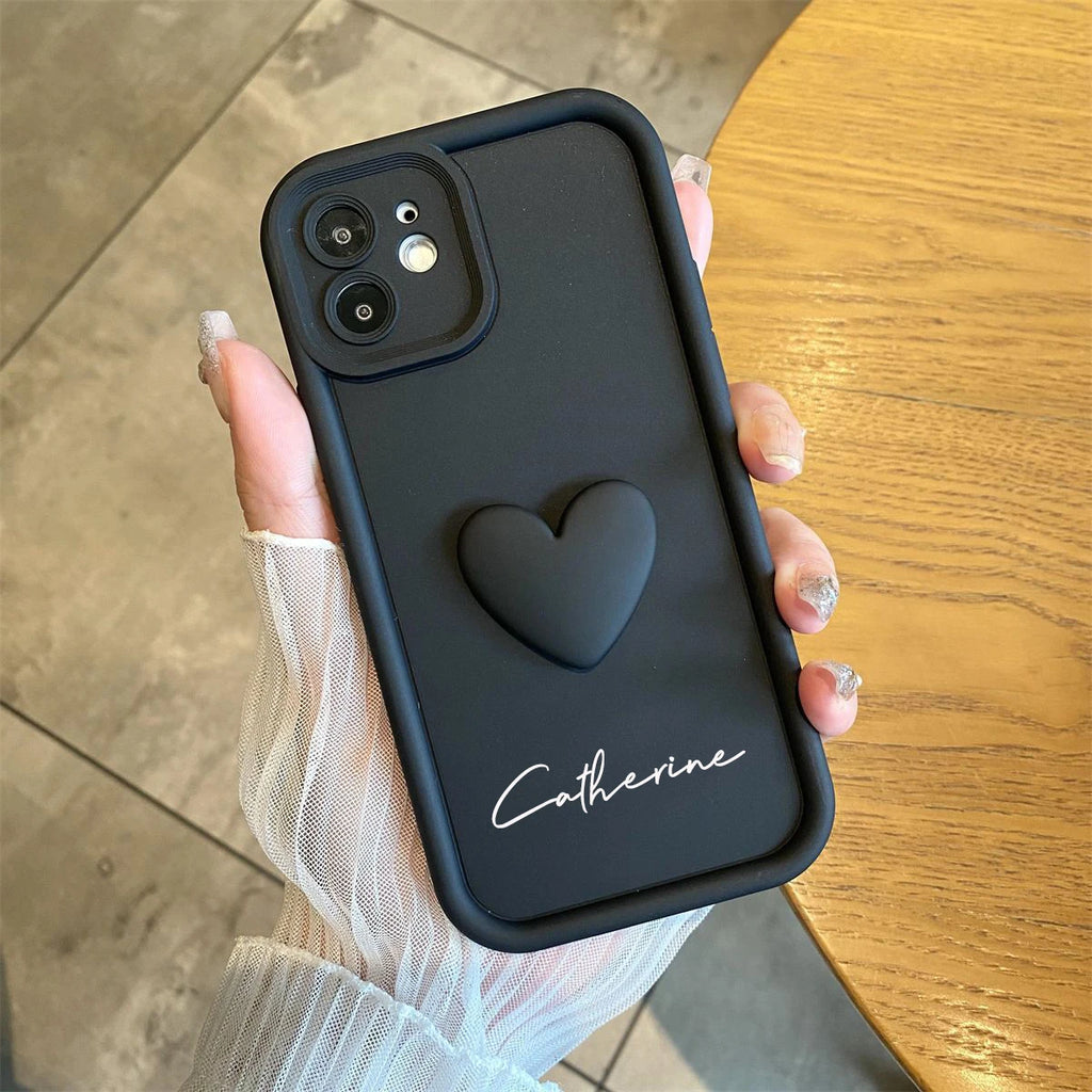 Personligt iPhone-skal med namn och hjärta