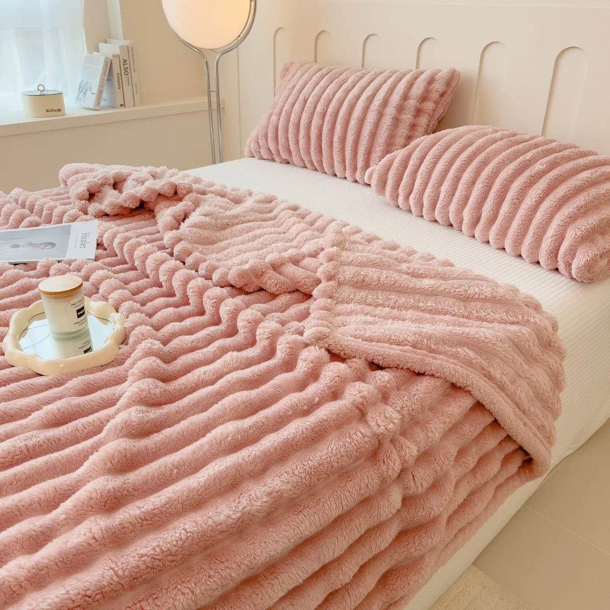 Mysfilt i fleece – räfflad