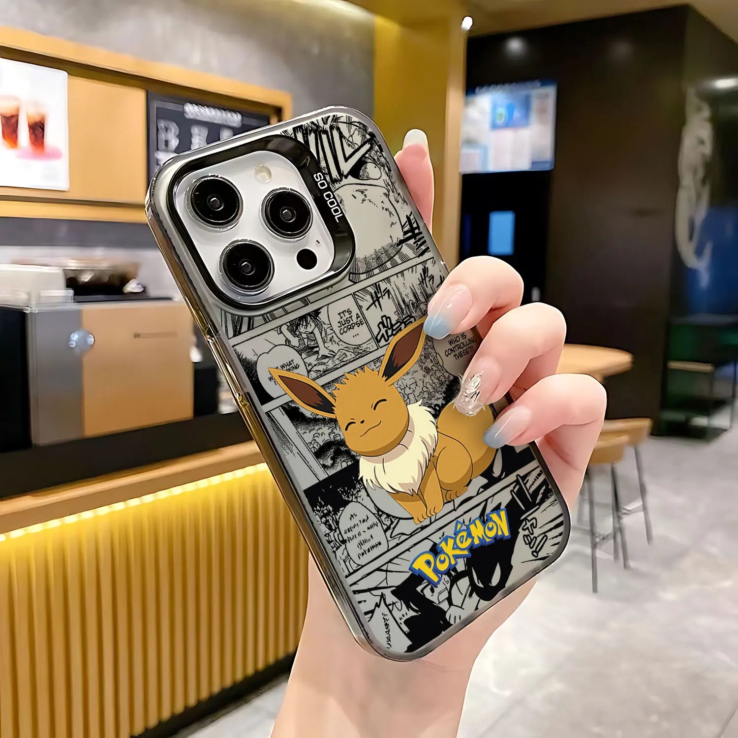 Mobilskal till iPhone – figurmotiv, matt baksida