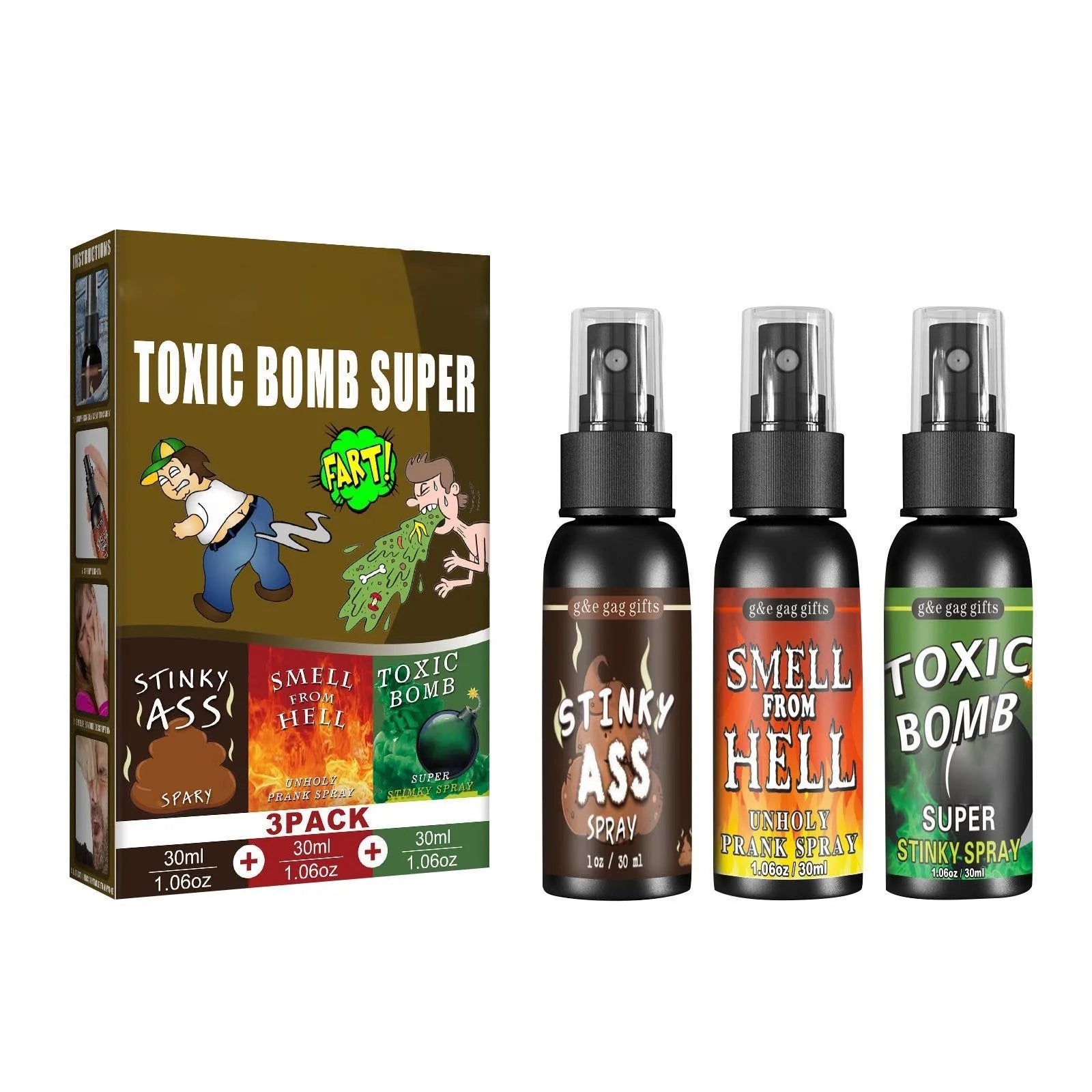 Prankspray 30 ml – vidrigt rolig skämtspray