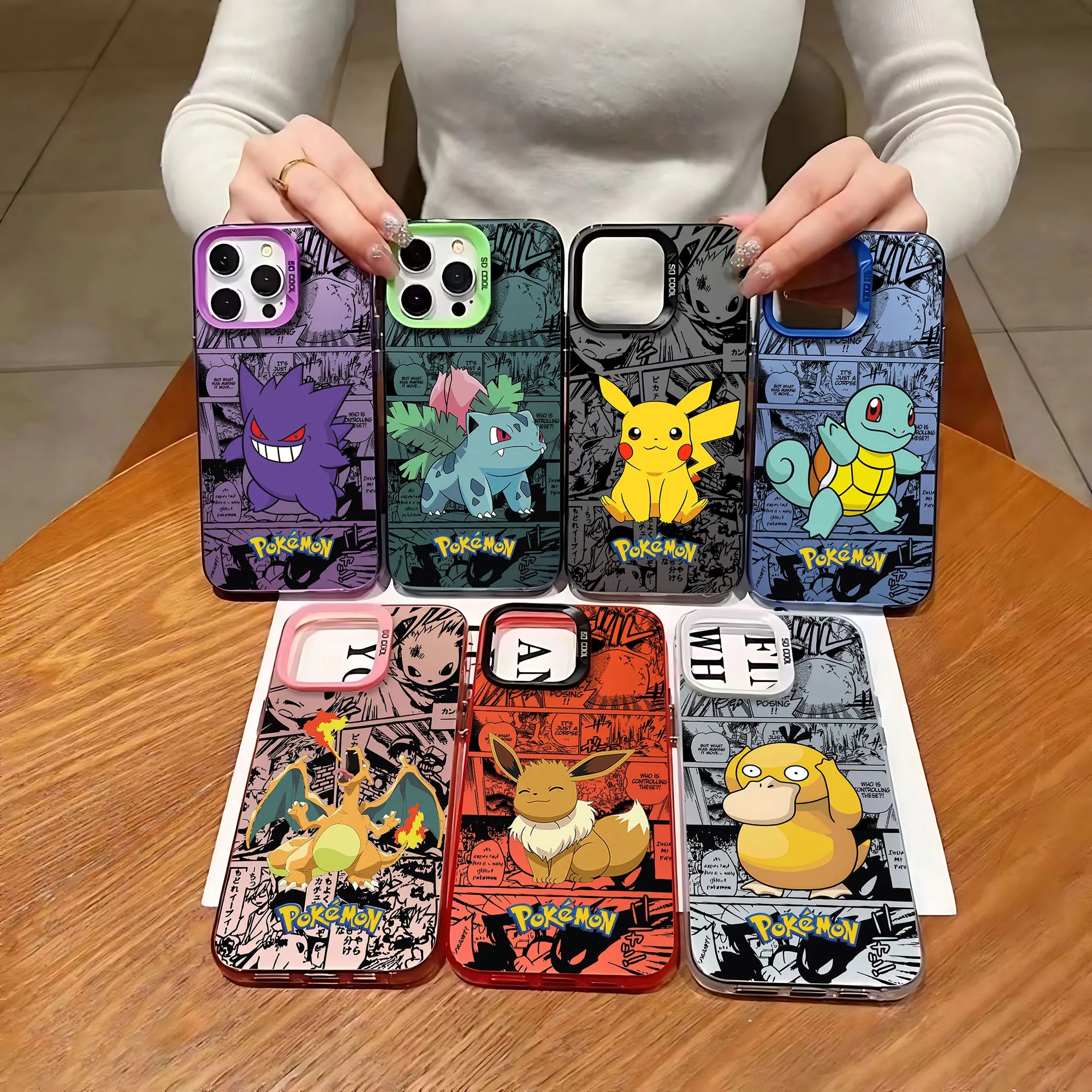 Mobilskal till iPhone – figurmotiv, matt baksida