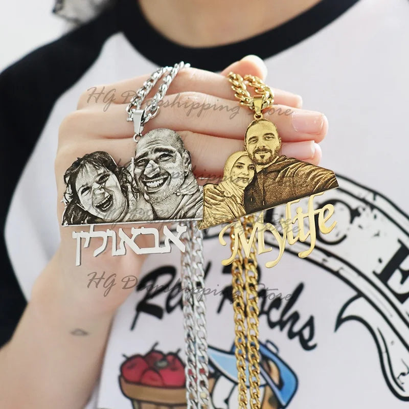 Halsband med bricka – eget foto och namn