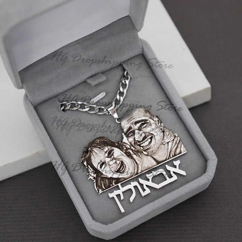 Halsband med bricka – eget foto och namn