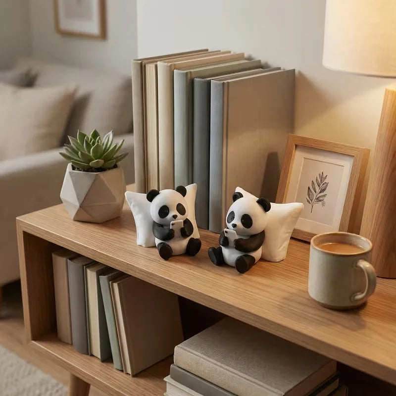 Sovande panda – dekoration för bil & skrivbord